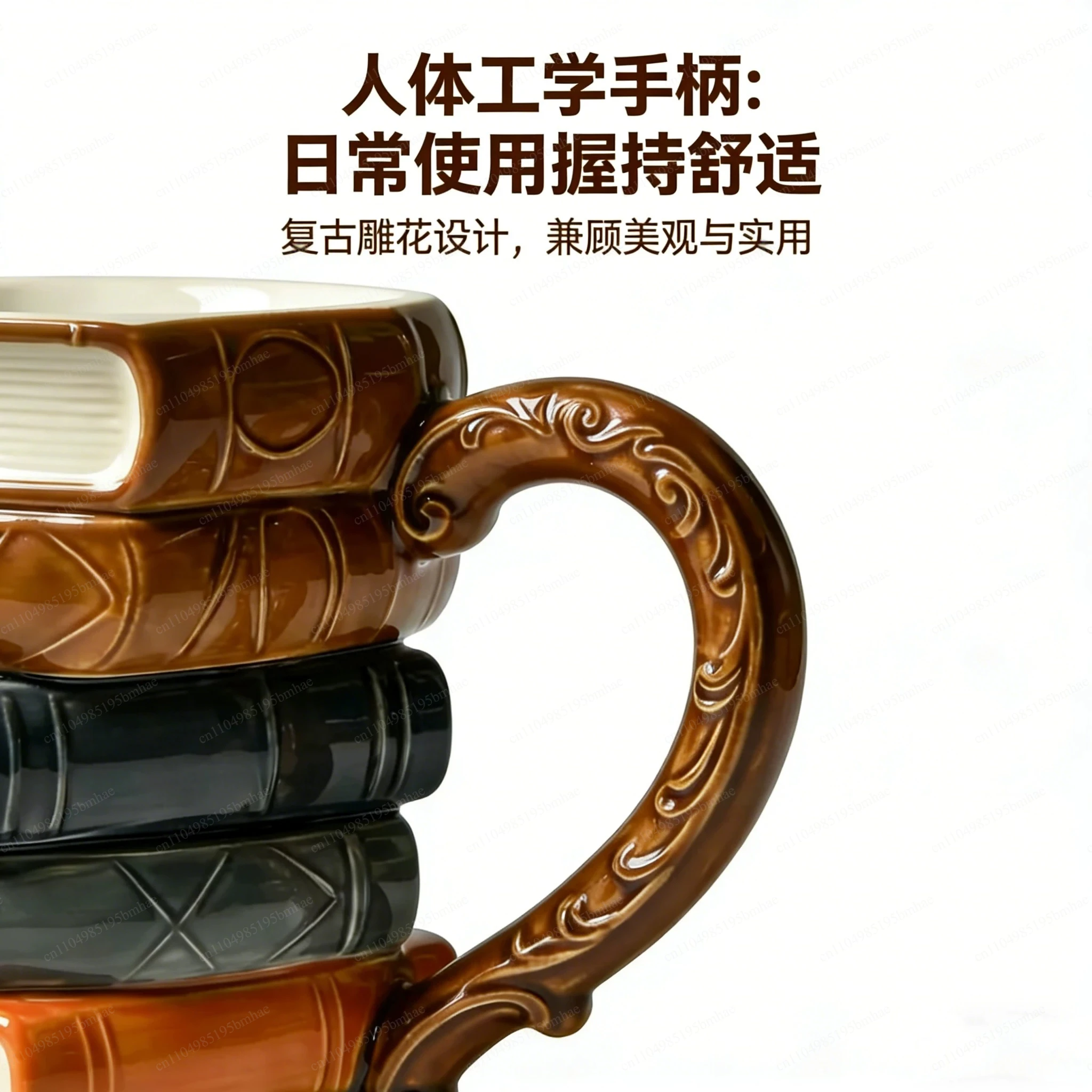 Ceramic book cup hand-painted creative high-value three-dimensional book coffee cup with handle household mug
Ceramic book cup hand-painted creative high-value three-dimensional book coffee cup with handle household mug
