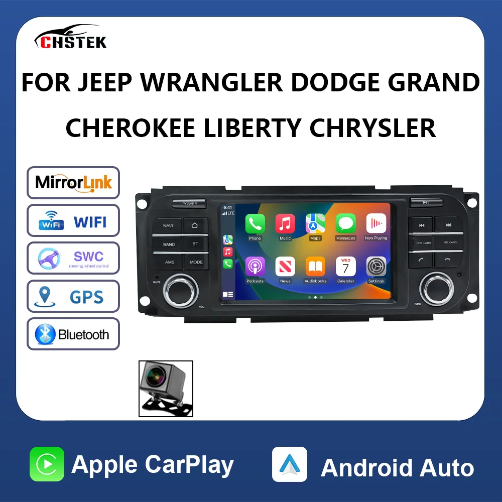 WIFI 4G Bluetooth Multimedia Navigation For Jeep Wrangler Dodge Grand Cherokee Liberty Chrysler CHSTEK Carplay Android Car Radio
WIFI 4G Bluetooth Multimedia Navigation For Jeep Wrangler Dodge Grand Cherokee Liberty Chrysler CHSTEK Carplay Android Car Radio