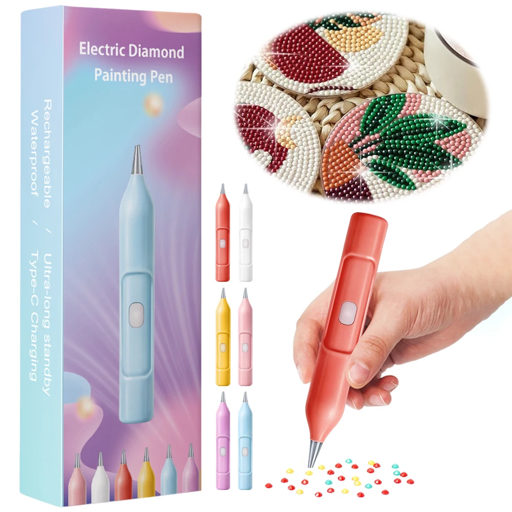 Электрическая алмазная ручка для рисования, не требуется воск, электрическая вакуумная алмазная ручка для рисования с кабелем USB C для начинающих 
Электрическая алмазная ручка для рисования, не требуется воск, электрическая вакуумная алмазная ручка для рисования с кабелем USB C для начинающих