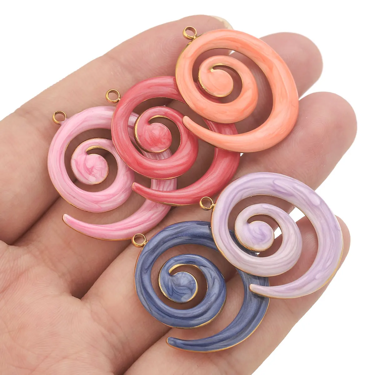 4Pcs Fashion Spiral Swirl CharmsVortex Circle Pendants for Necklace Bracelet Earring Jewelry Making Handmade Findings Wholesale
4Pcs Fashion Spiral Swirl CharmsVortex Circle Pendants for Necklace Bracelet Earring Jewelry Making Handmade Findings Wholesale