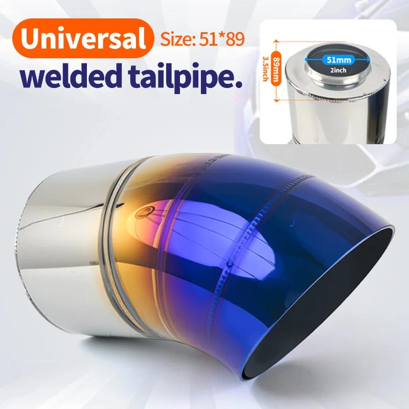 Welding tail throat inlet 51MM * 89MM stainless steel car muffler modification tail throat
Welding tail throat inlet 51MM * 89MM stainless steel car muffler modification tail throat