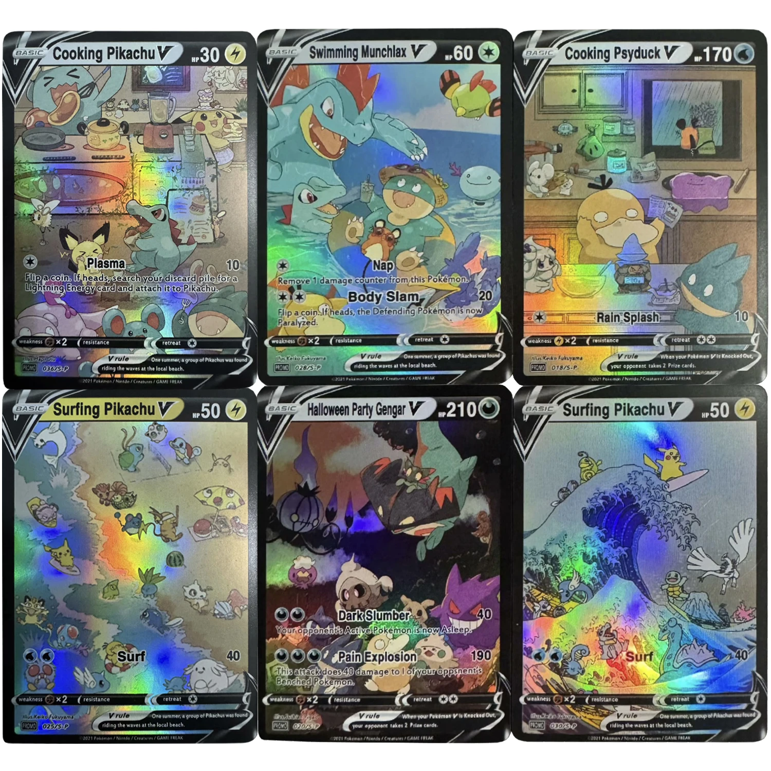 6 шт./компл. PTCG World Series цветные флэш-карты Pichu Gengar Totodile Diy самодельная классическая игра аниме коллекционные карты подарочные игрушки
6 шт./компл. PTCG World Series цветные флэш-карты Pichu Gengar Totodile Diy самодельная классическая игра аниме коллекционные карты подарочные игрушки