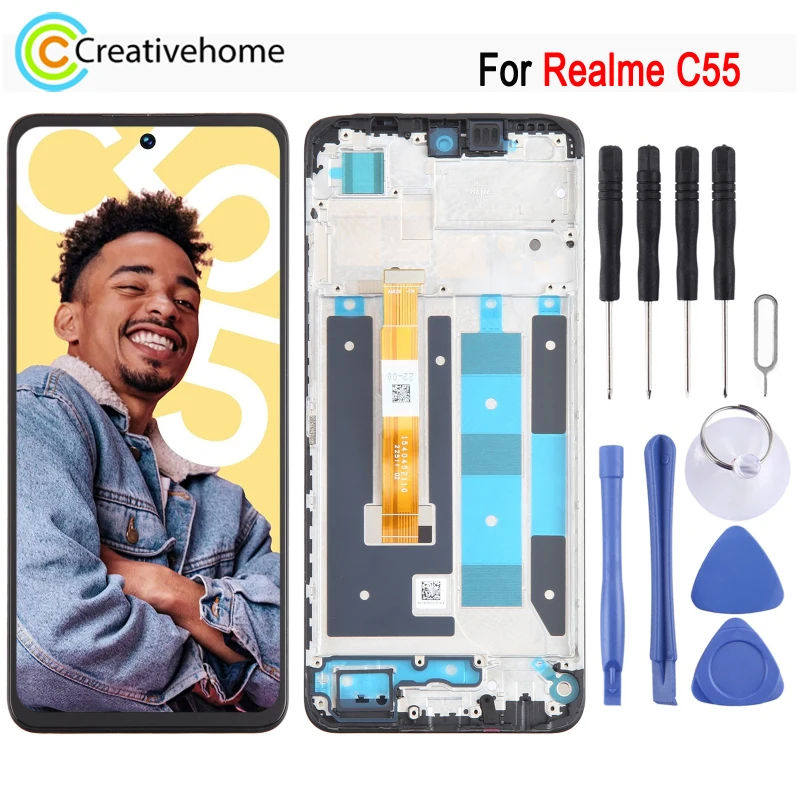 ЖК-экран 6,72 дюйма для телефона Realme C55 и дигитайзер в сборе, сменная деталь с рамкой
ЖК-экран 6,72 дюйма для телефона Realme C55 и дигитайзер в сборе, сменная деталь с рамкой