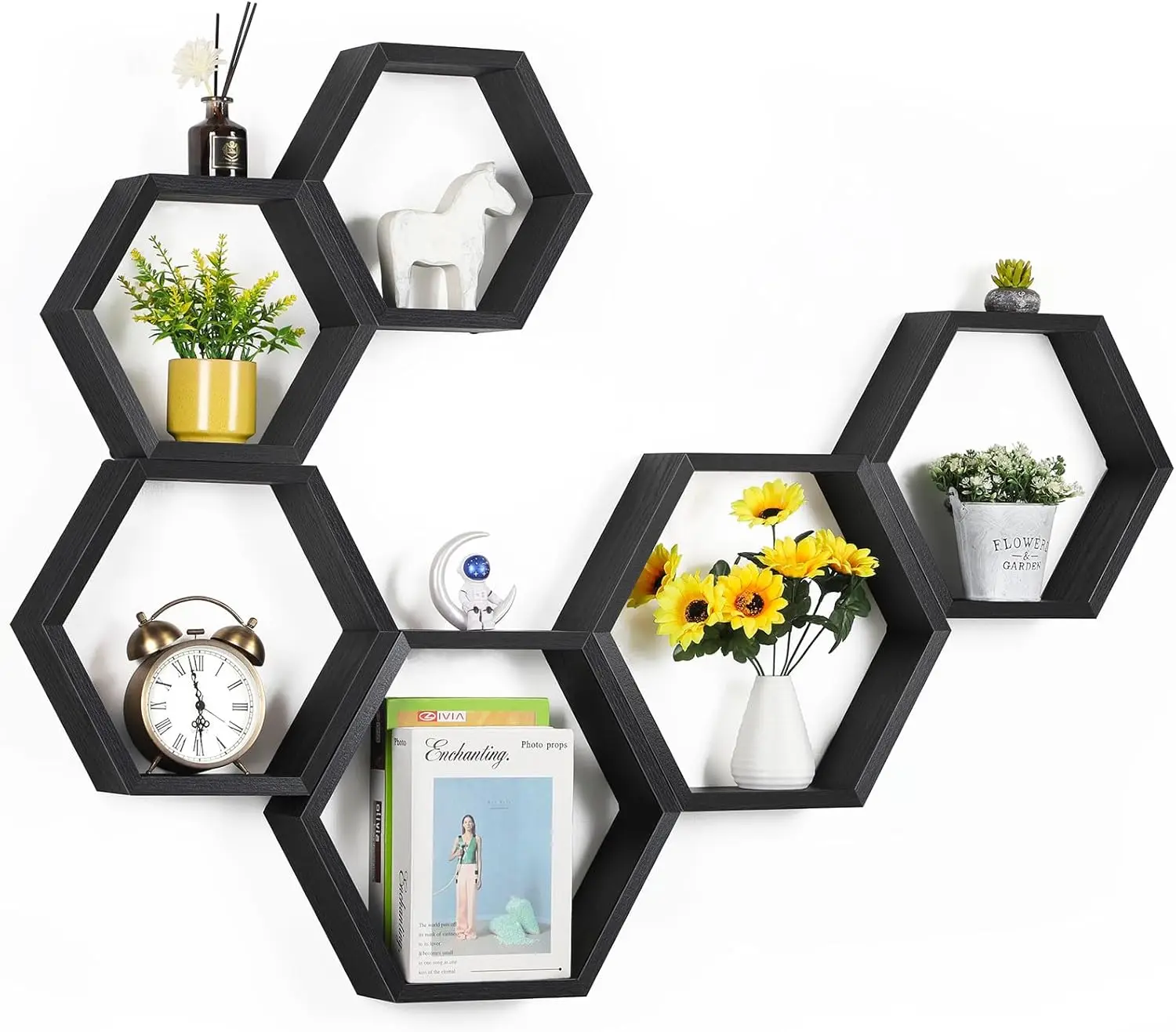 Hexagon Floating Shelves Black Hexagonal Shelves Set of 6 Wood Honeycomb Shelves for Farmhouse MDF Hexagon Wall Decor S
Hexagon Floating Shelves Black Hexagonal Shelves Set of 6 Wood Honeycomb Shelves for Farmhouse MDF Hexagon Wall Decor S