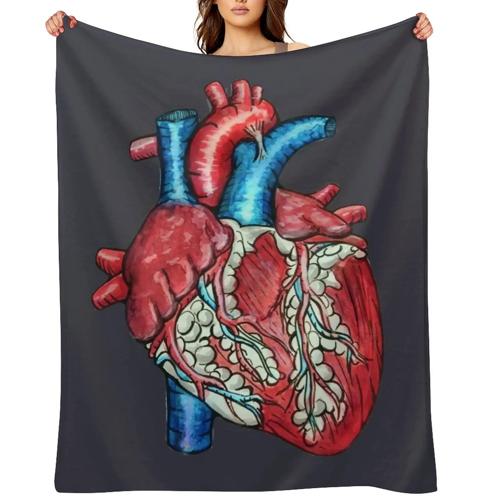 Anatomical human heart Throw Blanket Softest Extra Large Throw Thermal Travel Blankets
Anatomical human heart Throw Blanket Softest Extra Large Throw Thermal Travel Blankets