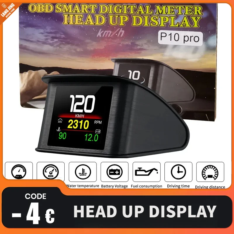 LANGJING Head Up Display On-board Computer Car Digital OBD2 Mileage OBD Driving Computer Display Speedometer Temperature Gauge
LANGJING Head Up Display On-board Computer Car Digital OBD2 Mileage OBD Driving Computer Display Speedometer Temperature Gauge