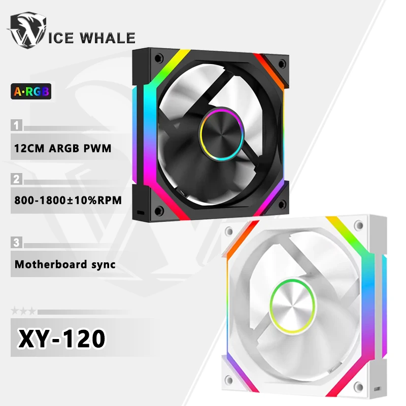 ICE Whale XY-120 Computer Chassis Fan 12cm ARGB Motherboard Sync 4Pin PWM Quiet Cooling Case Fan 800-1800RPM Ventilador
ICE Whale XY-120 Computer Chassis Fan 12cm ARGB Motherboard Sync 4Pin PWM Quiet Cooling Case Fan 800-1800RPM Ventilador