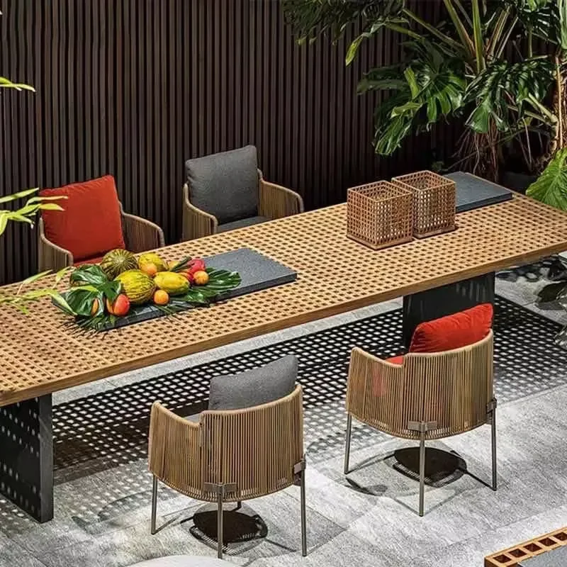 Outdoor Solid Wooden Dining Rattan Restaurant Table and Chair Set 8 10 12 Seater Outdoor Tables
Outdoor Solid Wooden Dining Rattan Restaurant Table and Chair Set 8 10 12 Seater Outdoor Tables