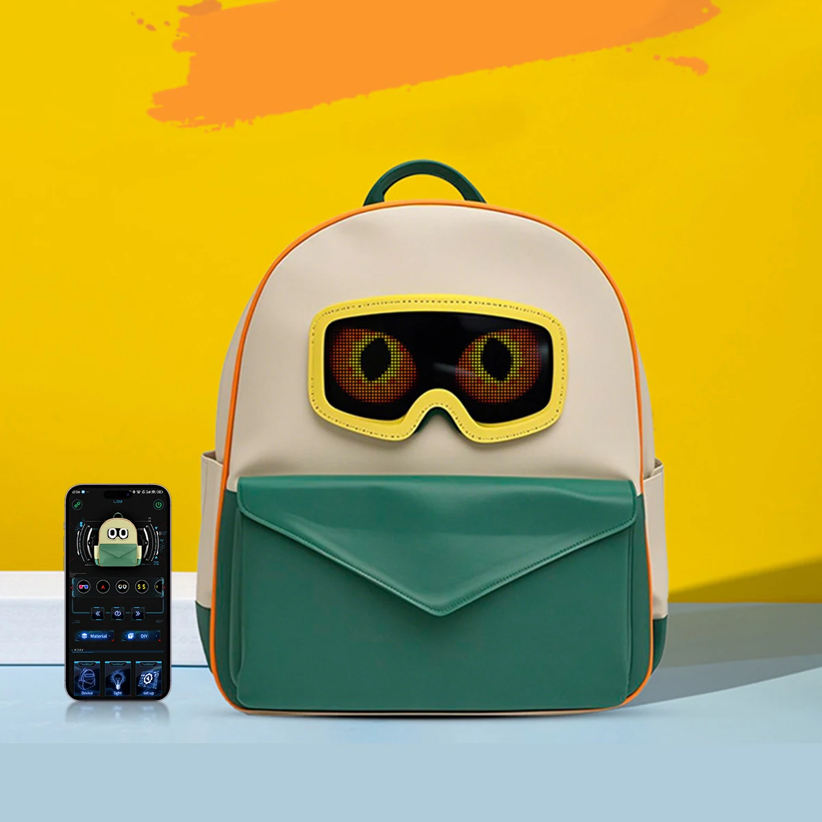 Children's Backpack LED Screen Display Glowing Eyes APP Control Advertising DIY Pattern Schoolbag Holiday Gift Travel Bag
Children's Backpack LED Screen Display Glowing Eyes APP Control Advertising DIY Pattern Schoolbag Holiday Gift Travel Bag