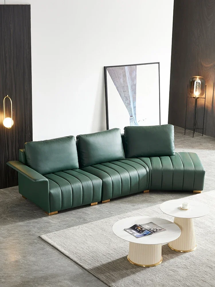 Minimal luxury leather sofa living room Modern minimalist living room full-set designer Italian big-name models
Minimal luxury leather sofa living room Modern minimalist living room full-set designer Italian big-name models