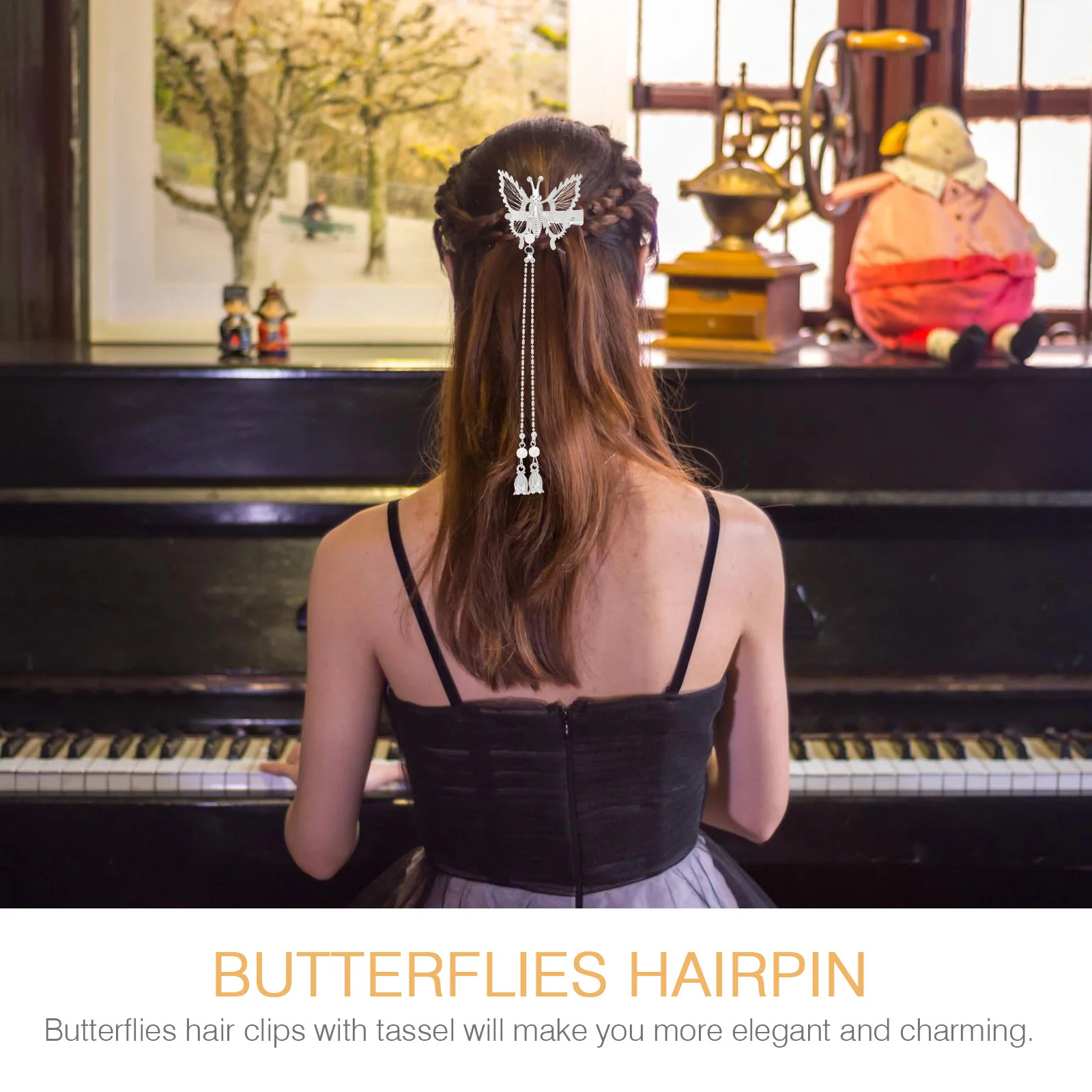 2pcs 1 Pair Butterflies Tassel Hair Clip Elegant Alloy Side Barrettes For Women Hair Accessory Wedding Party Travel Use
2pcs 1 Pair Butterflies Tassel Hair Clip Elegant Alloy Side Barrettes For Women Hair Accessory Wedding Party Travel Use