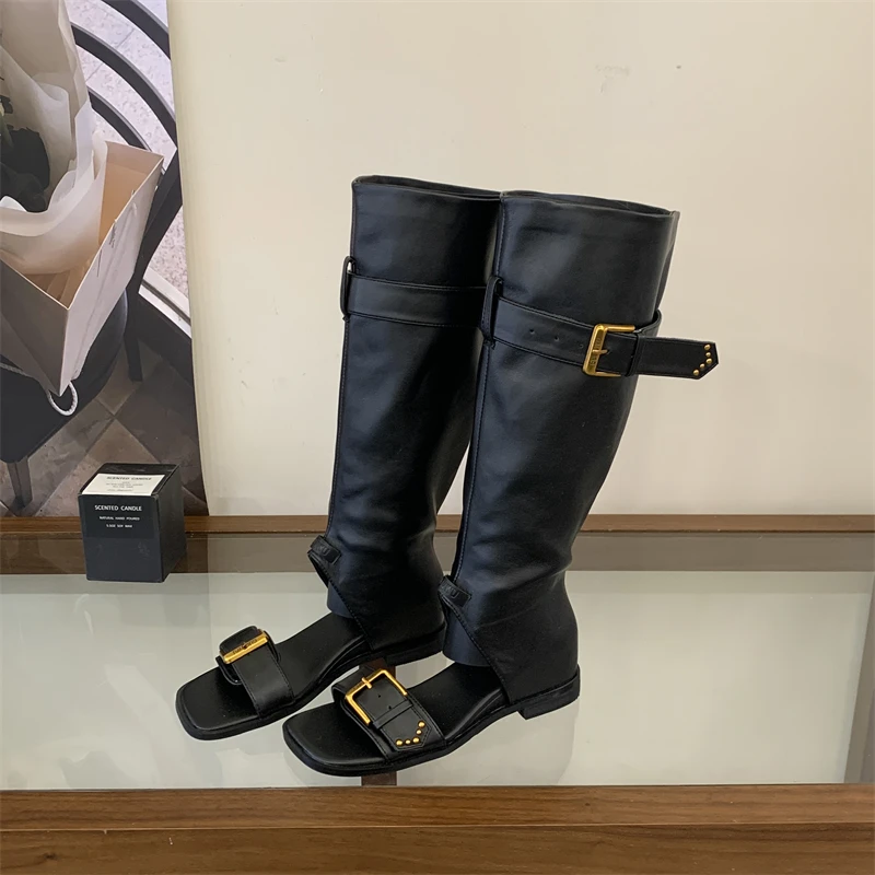 Модные сандалии-ботинки Eilyken с пряжкой и ремешками, женские, на низком каблуке, с квадратным носком, высокие ботильоны до колена, весенне-летние, для вечеринок и торжественных мероприятий
Модные сандалии-ботинки Eilyken с пряжкой и ремешками, женские, на низком каблуке, с квадратным носком, высокие ботильоны до колена, весенне-летние, для вечеринок и торжественных мероприятий