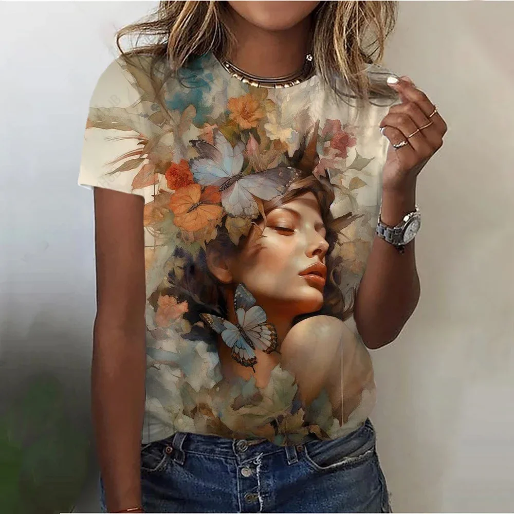 Fashion Women's T-shirt 3d Dream Girl Print Tops Tees O-Neck Short Sleeves Female Clothes Oversized T Shirt Womans Clothing
Fashion Women's T-shirt 3d Dream Girl Print Tops Tees O-Neck Short Sleeves Female Clothes Oversized T Shirt Womans Clothing