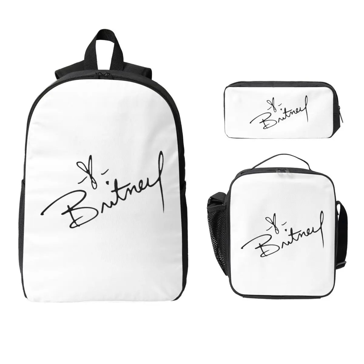 Britney Spears SIGNATURE Backpack Student Boys Girls BookBag School Bag Laptop Shoulder Bags 3ps Insulated Lunch Bag Pencil Case
Britney Spears SIGNATURE Backpack Student Boys Girls BookBag School Bag Laptop Shoulder Bags 3ps Insulated Lunch Bag Pencil Case