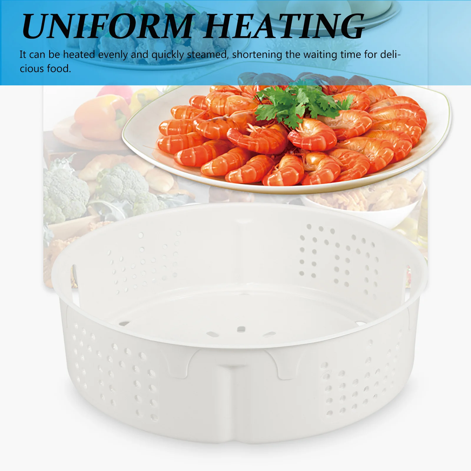 Dense Holes Steam Basket For Food Steaming Reusable Plastic Kitchen Non Slip Design Vegetable Steaming Stand Steamer Insert For 
Dense Holes Steam Basket For Food Steaming Reusable Plastic Kitchen Non Slip Design Vegetable Steaming Stand Steamer Insert For