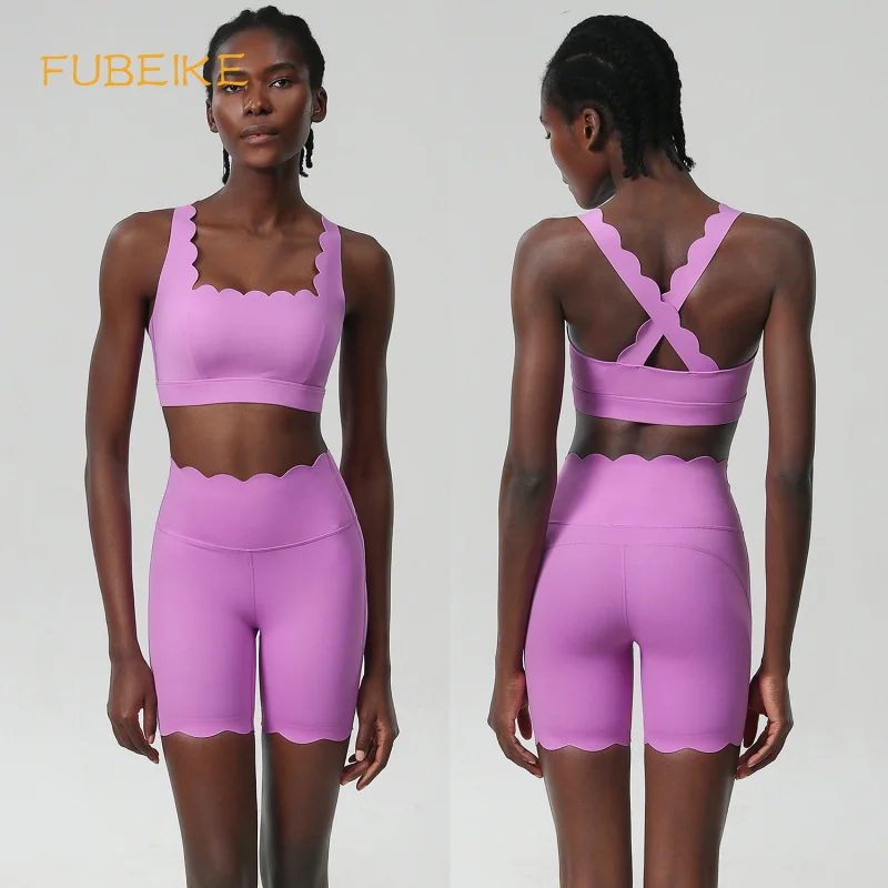 FUBEIKE Summer Small Wave Yoga Suit Solid Color Plus Size Running Women Tracksuits Sports Fitness Running Suit Two-Piece Set
FUBEIKE Summer Small Wave Yoga Suit Solid Color Plus Size Running Women Tracksuits Sports Fitness Running Suit Two-Piece Set