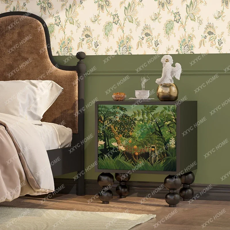 Modern light luxury green solid wood bedside table household double-layer storage wall integrated storage cabinet
Modern light luxury green solid wood bedside table household double-layer storage wall integrated storage cabinet