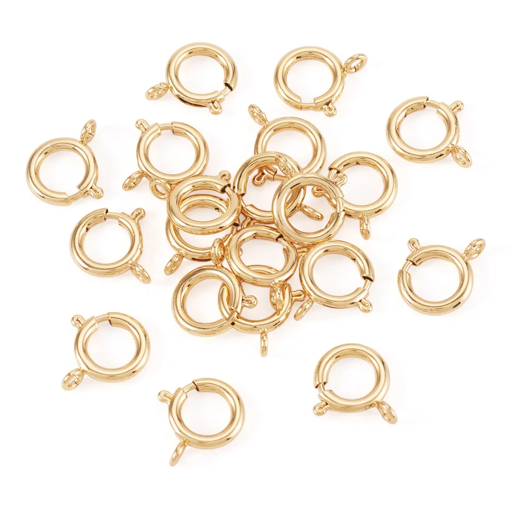 20pcs Golden Round Brass Spring Ring Clasps Connectors For Bracelet Necklace DIY Jewelry Making Accessories
20pcs Golden Round Brass Spring Ring Clasps Connectors For Bracelet Necklace DIY Jewelry Making Accessories