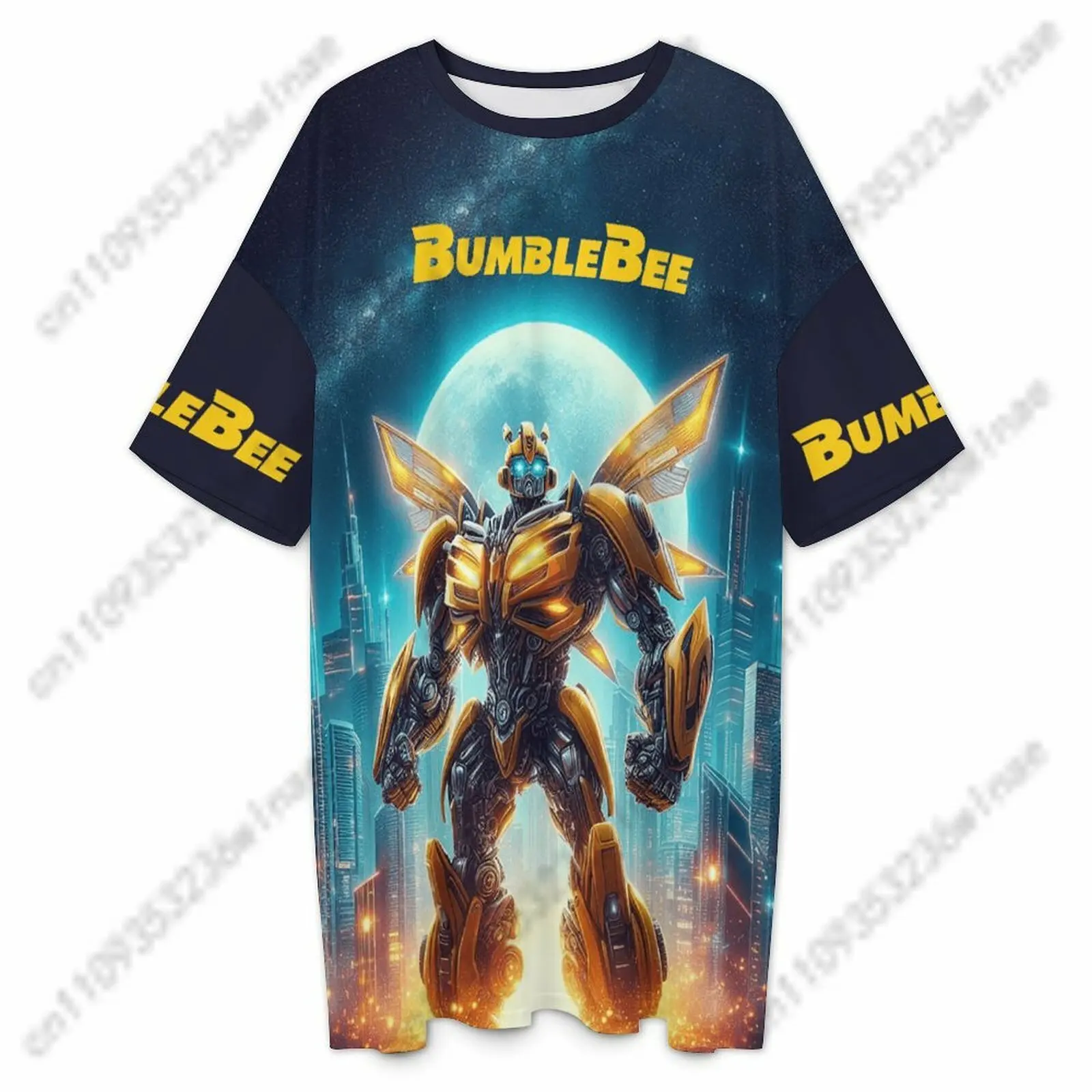 Bumblebee Pajamas Women's Short-sleeved Nightwear Personalized Softness Comfort Nightclothes Customize Nightshirt
Bumblebee Pajamas Women's Short-sleeved Nightwear Personalized Softness Comfort Nightclothes Customize Nightshirt