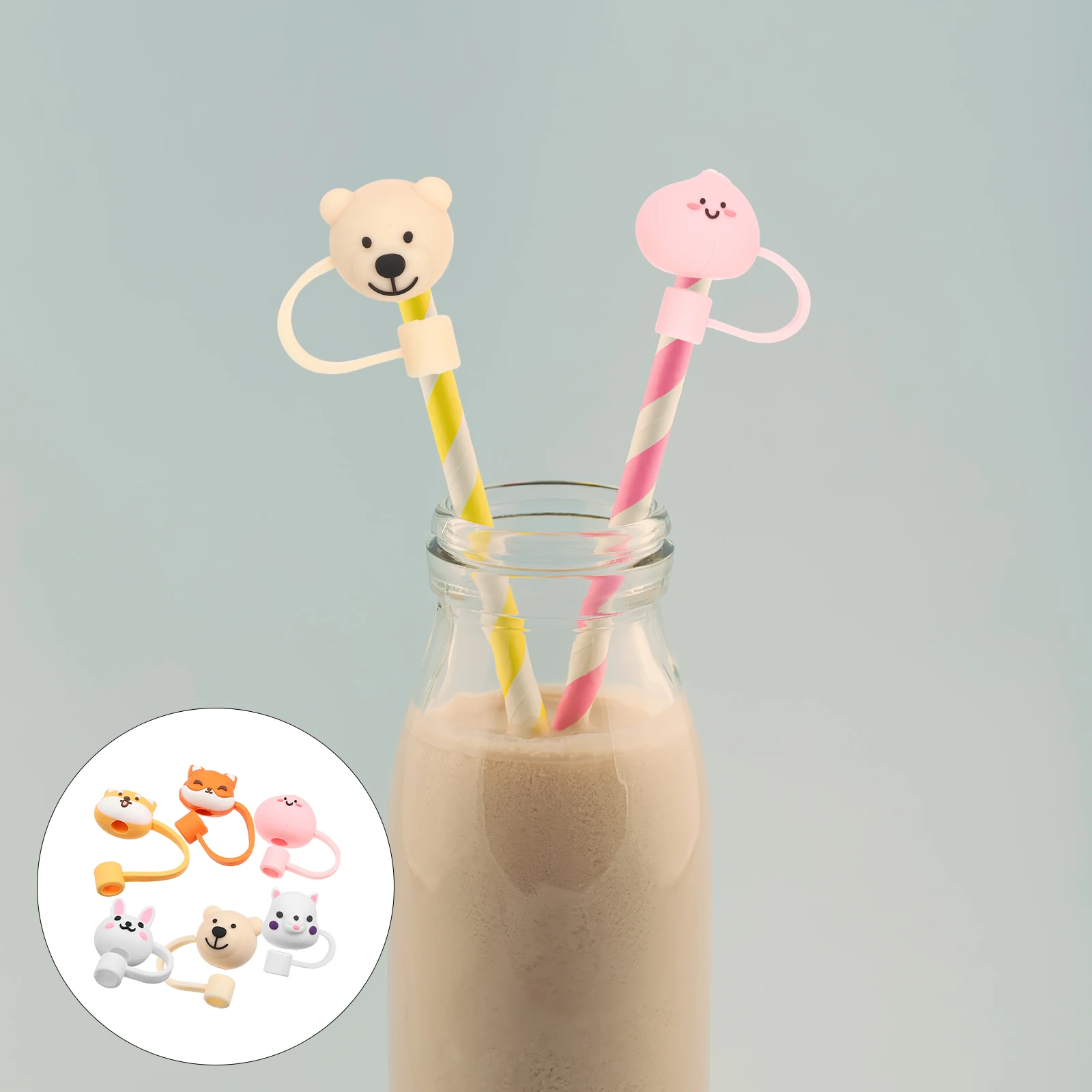 6Pcs Cute Silicone Straw Caps EasyFix NonSlip LongLasting Adorable Decorative Toppers For Drink Straws Party Accessories
6Pcs Cute Silicone Straw Caps EasyFix NonSlip LongLasting Adorable Decorative Toppers For Drink Straws Party Accessories