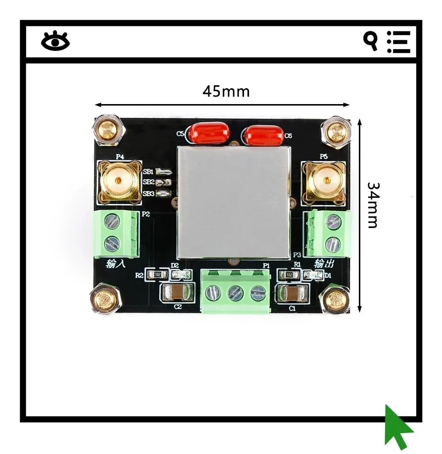 TLC2652 weak signal amplifier module weak signal acquisition DC signal amplification chopper amplifier
TLC2652 weak signal amplifier module weak signal acquisition DC signal amplification chopper amplifier