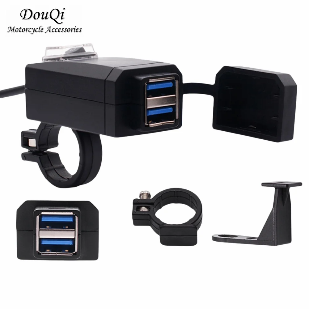 Dual USB QC3.0 Fast Charging Motorcycle Phone Charger with Switch 12-24V Waterproof Dustproof for Bike ATV
Dual USB QC3.0 Fast Charging Motorcycle Phone Charger with Switch 12-24V Waterproof Dustproof for Bike ATV
