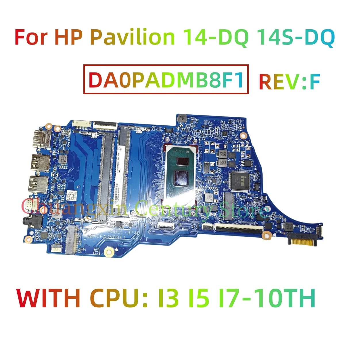 Материнская плата DA0PADMB8F1 для ноутбука HP Pavilion 14-DQ 14S-DQ с процессором I3 I5 I7-10TH, 100% протестирована, полностью работает
Материнская плата DA0PADMB8F1 для ноутбука HP Pavilion 14-DQ 14S-DQ с процессором I3 I5 I7-10TH, 100% протестирована, полностью работает