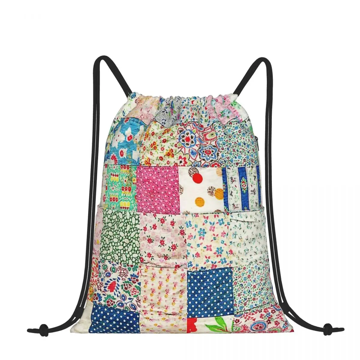 Drawstring Backpack Vintage Patchwork Quilt Shoulder Bag Zipper Pocket Sports & Travel Hikes Portables Bag
Drawstring Backpack Vintage Patchwork Quilt Shoulder Bag Zipper Pocket Sports & Travel Hikes Portables Bag
