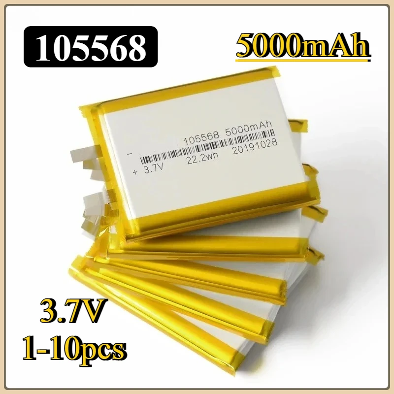 1-10pcs 105568 Rechargeable Lithium Polymer Lipo Battery 3.7V 5000mah for Power Bank Hand Warmer LED Light Smart Robot
1-10pcs 105568 Rechargeable Lithium Polymer Lipo Battery 3.7V 5000mah for Power Bank Hand Warmer LED Light Smart Robot