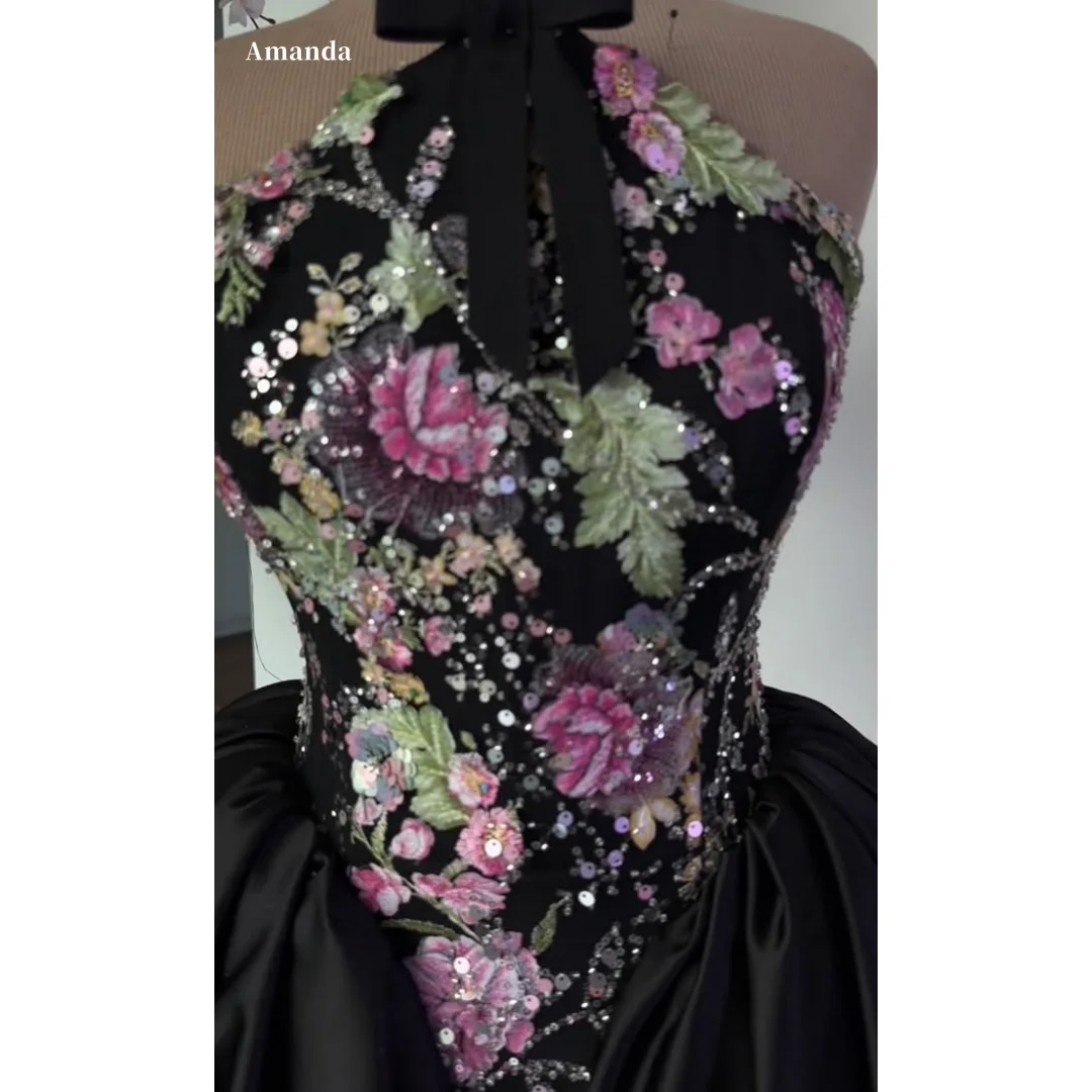 Amanda Customized Black Halter Floral Sequin Embellished Formal Evening Prom Dress vestidos de noche 2026 New Arrival Style
Amanda Customized Black Halter Floral Sequin Embellished Formal Evening Prom Dress vestidos de noche 2026 New Arrival Style