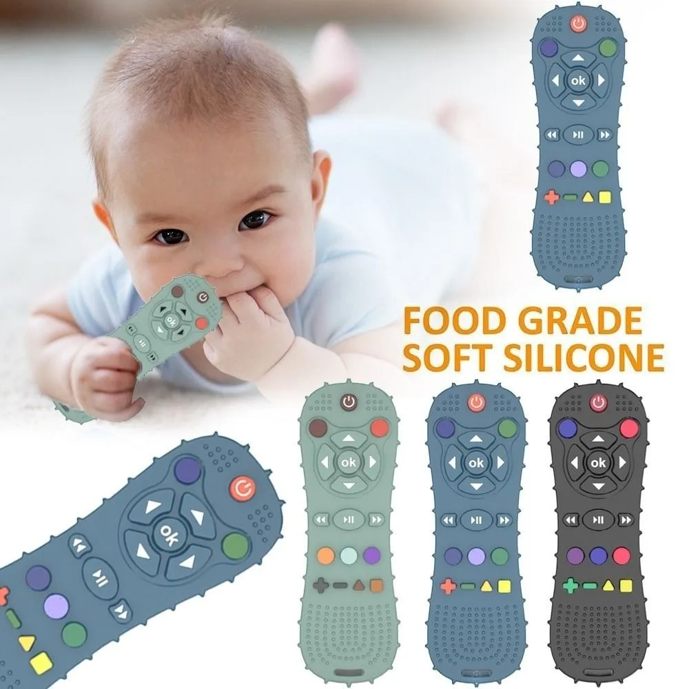 Silicone Baby Remote Control Teether Food Grade Soothing Toy Anti-Eating Gloves Sensory Education Pacifier Bracelet
Silicone Baby Remote Control Teether Food Grade Soothing Toy Anti-Eating Gloves Sensory Education Pacifier Bracelet