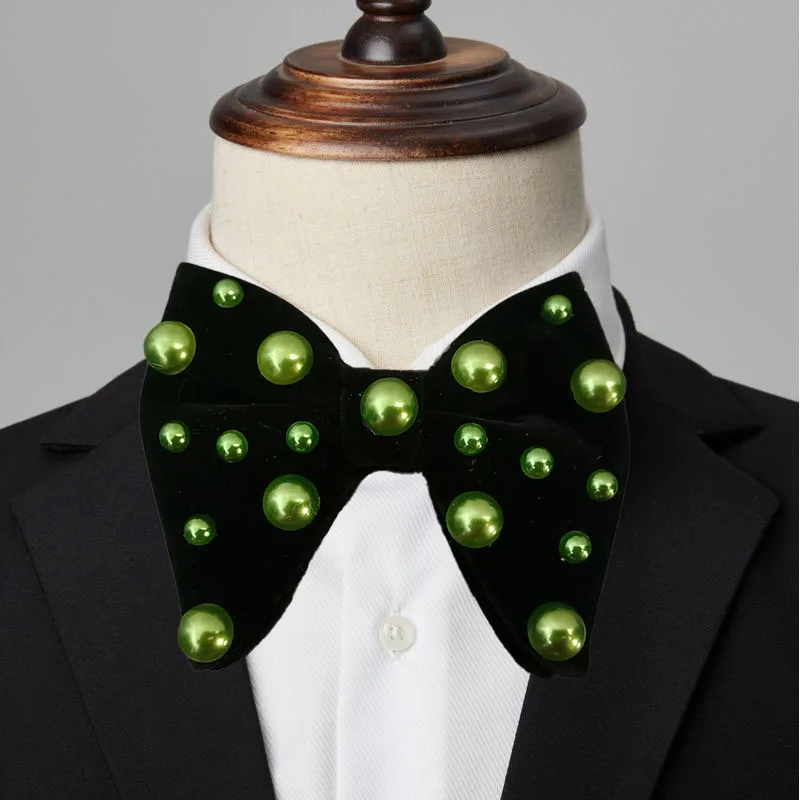 Vintage Velvet Pearl Bow Ties Handmade Jewelry Gifts Men's Business Banquet Dress Shirt Bows French Wedding Suits Accessories
Vintage Velvet Pearl Bow Ties Handmade Jewelry Gifts Men's Business Banquet Dress Shirt Bows French Wedding Suits Accessories