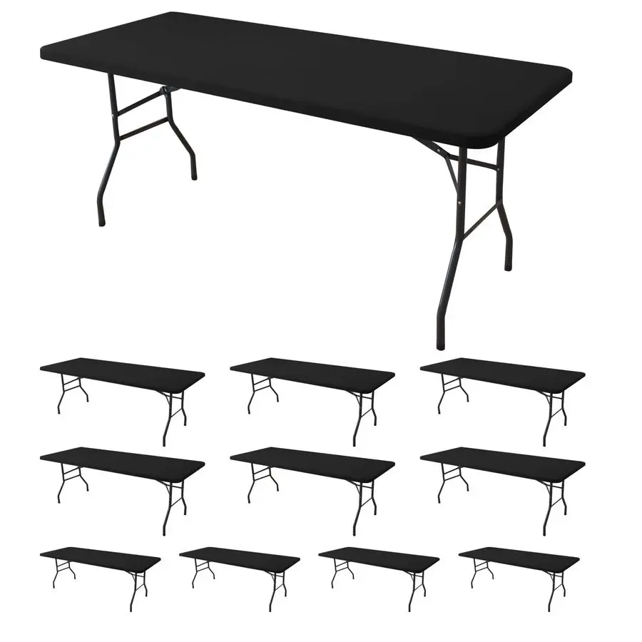 Tablecloth for 6 Foot Rectangle Tables10 Pack Black Elastic Outdoor Picnic Table CoverSpandex Stretch Folding Table Cloths 6 ft
Tablecloth for 6 Foot Rectangle Tables10 Pack Black Elastic Outdoor Picnic Table CoverSpandex Stretch Folding Table Cloths 6 ft