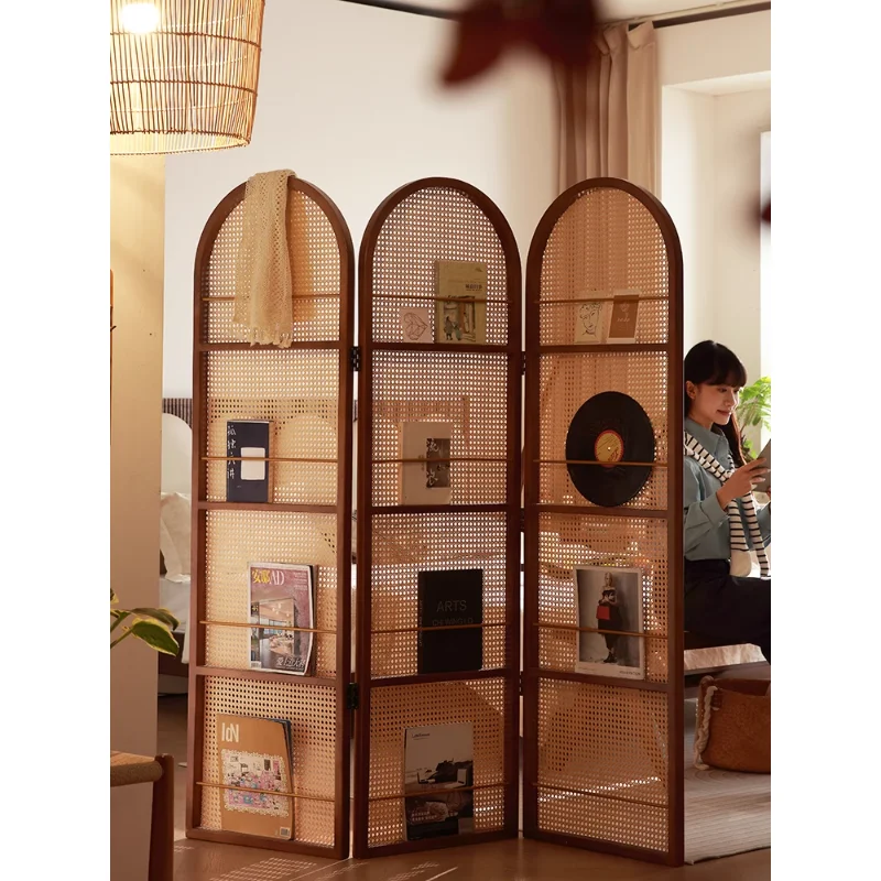 Chinese retro solid wood rattan screen partition living room 2025 new mobile storage bookshelf block simple entrance
Chinese retro solid wood rattan screen partition living room 2025 new mobile storage bookshelf block simple entrance