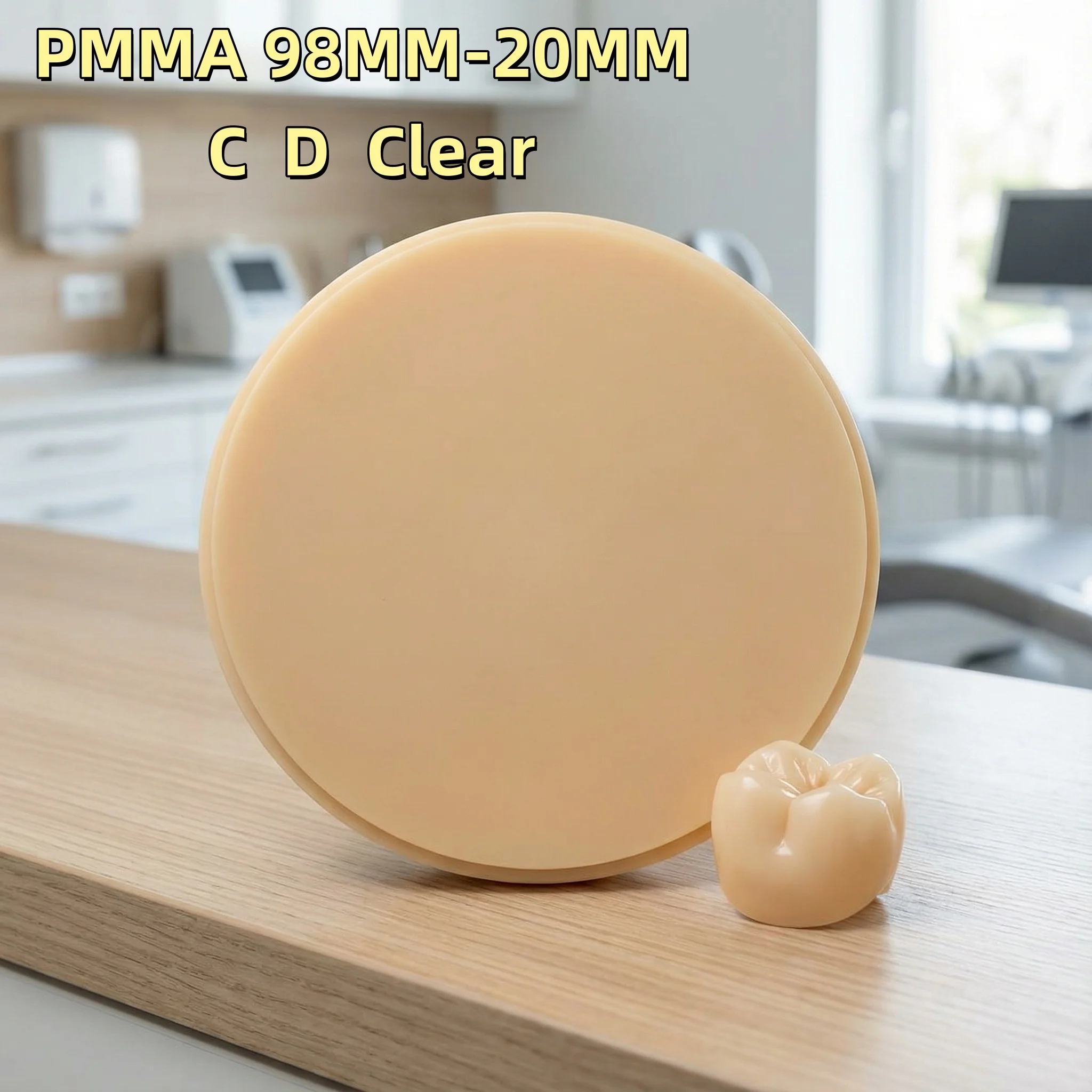 98x20mm PMMA Block C1/C2/C3/C4/D2/D3/D4/Clear CAD CAM PMMA Dental Blocks Disc Denture Prosthetics Temporary Crowns And Bridges
98x20mm PMMA Block C1/C2/C3/C4/D2/D3/D4/Clear CAD CAM PMMA Dental Blocks Disc Denture Prosthetics Temporary Crowns And Bridges