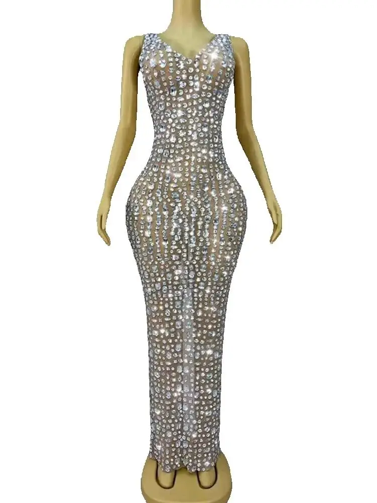 High Quality Hot Stamping Sexy See Through Mesh Vest Dress 2025 New Fashion Custom Women'S Clothing
High Quality Hot Stamping Sexy See Through Mesh Vest Dress 2025 New Fashion Custom Women'S Clothing