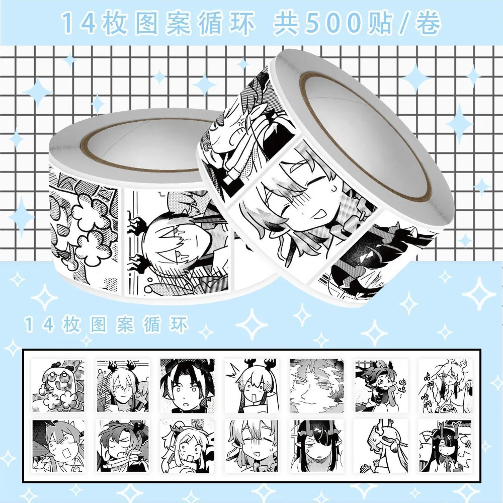 500Pcs/Roll Game Arknights Black and White Funny Expression Graffiti Stickers Cute Cartoon Character Decorative Decals Fans Gift
500Pcs/Roll Game Arknights Black and White Funny Expression Graffiti Stickers Cute Cartoon Character Decorative Decals Fans Gift