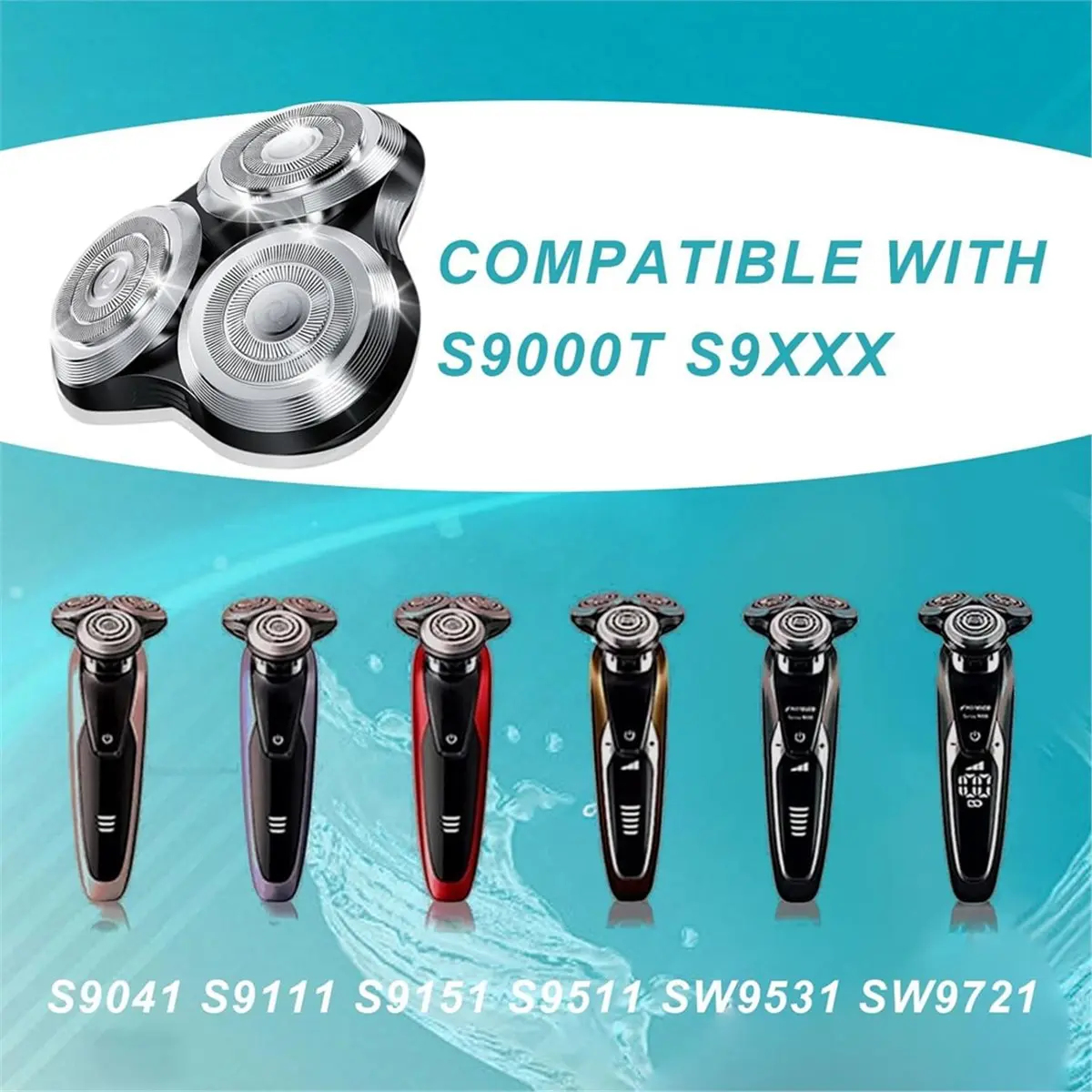 (MEOF) SH90 Replacement Shaver Heads for Philips Norelco Series 9000 (S9000) Shavers Replacement Heads
(MEOF) SH90 Replacement Shaver Heads for Philips Norelco Series 9000 (S9000) Shavers Replacement Heads