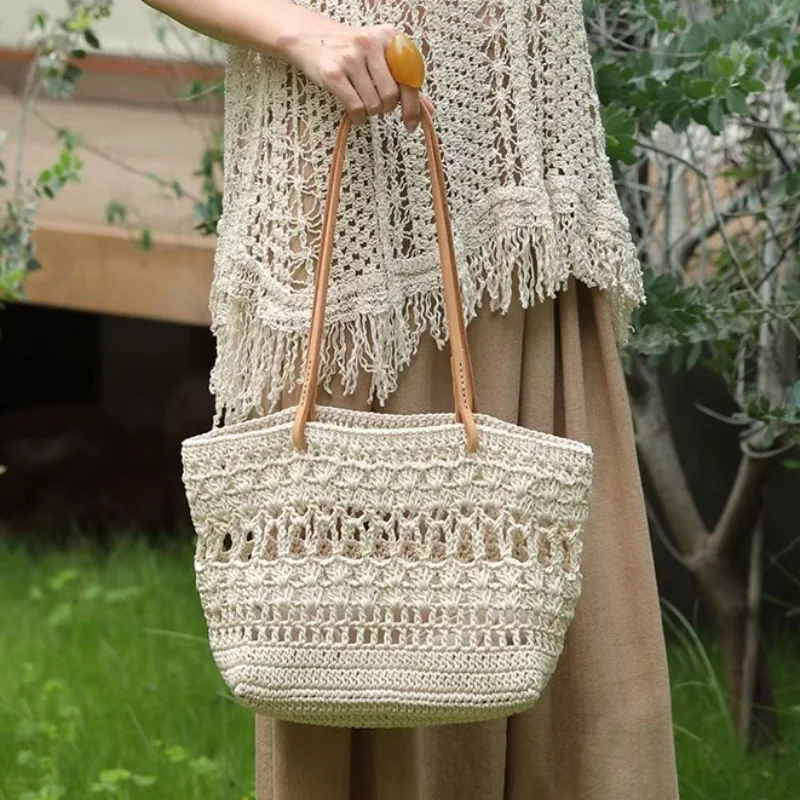 Summer Woven Openwork Shoulder Bag,fashion Casual Pastoral Handbag High-quality Handmade Exquisite Travel Vacation Shoulder Bags
Summer Woven Openwork Shoulder Bag,fashion Casual Pastoral Handbag High-quality Handmade Exquisite Travel Vacation Shoulder Bags