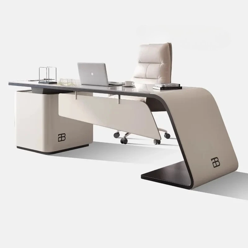 Minimalist paint boss desk rock slab desk study modern simple light luxury computer table and chairs
Minimalist paint boss desk rock slab desk study modern simple light luxury computer table and chairs