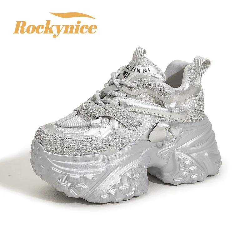 10CM Women's Autumn Casual Shoes 2025 New Breathable Mesh Diamond Chunky Sneakers Fashionable Versatile Ladies Sports Dad Shoes
10CM Women's Autumn Casual Shoes 2025 New Breathable Mesh Diamond Chunky Sneakers Fashionable Versatile Ladies Sports Dad Shoes