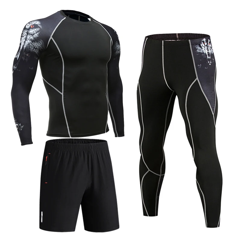 Compression Sportswear Men's Running T-shirt Basketball Leggings Gym shorts 3-in-1 Quick-drying Sun Protection MenTracksuit set
Compression Sportswear Men's Running T-shirt Basketball Leggings Gym shorts 3-in-1 Quick-drying Sun Protection MenTracksuit set