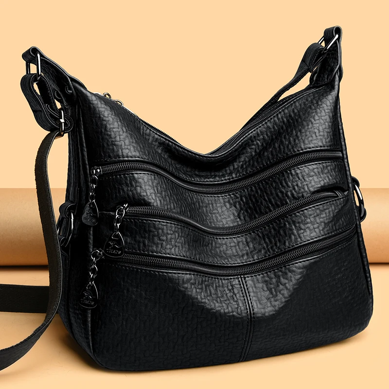 Fashion Multi Zipper Design Shoulder Bags High Quality PU Leather for Women High-capacity Solid Color Leisure Lady Crossbody Bag
Fashion Multi Zipper Design Shoulder Bags High Quality PU Leather for Women High-capacity Solid Color Leisure Lady Crossbody Bag
