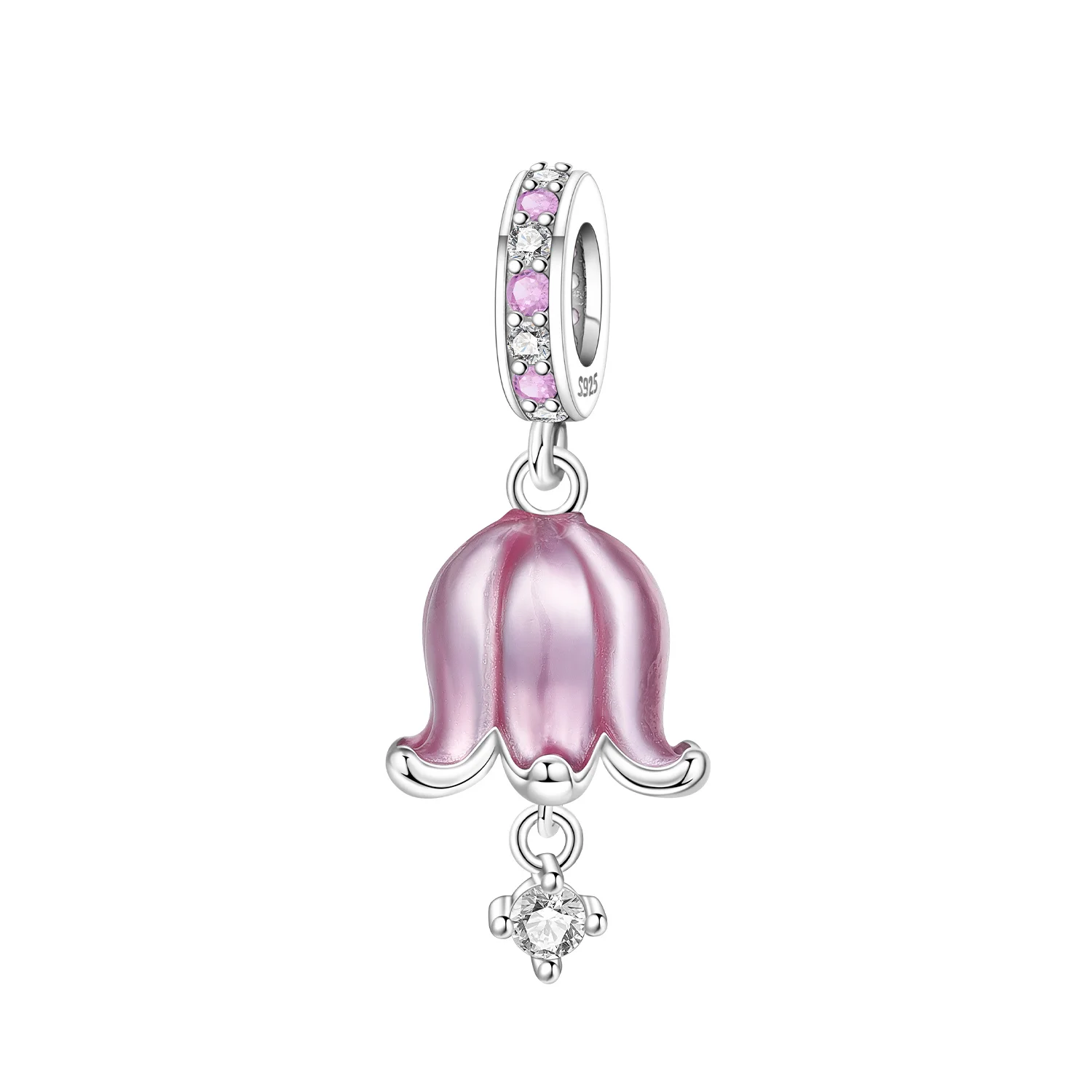 PANPOKI 925 Sterling Silver Pink Orchid Wind Chime Flower Charms Beads Pendant Fit DIY Bracelet Necklace Jewelry Souvenir Gifts
PANPOKI 925 Sterling Silver Pink Orchid Wind Chime Flower Charms Beads Pendant Fit DIY Bracelet Necklace Jewelry Souvenir Gifts