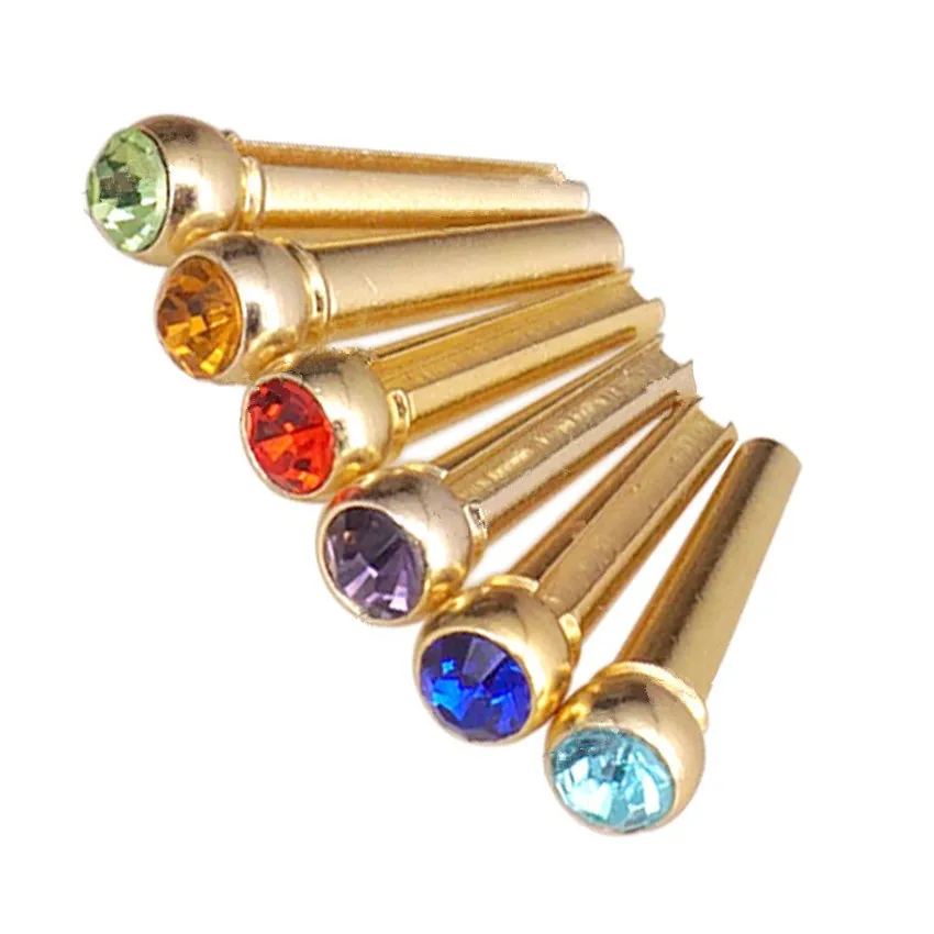 6 Pcs Metal Brass Bridge Pins for Acoustic Guitar Accessories With Crystal Glass Dot Decor Guitar Parts
6 Pcs Metal Brass Bridge Pins for Acoustic Guitar Accessories With Crystal Glass Dot Decor Guitar Parts