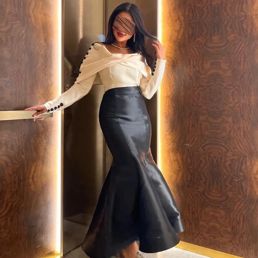 Customized High Quality Formal Charmeuse Draped Button Mermaid Off-the-shoulder Ankle Length Dresses Bespoke Occasion Dresses
Customized High Quality Formal Charmeuse Draped Button Mermaid Off-the-shoulder Ankle Length Dresses Bespoke Occasion Dresses