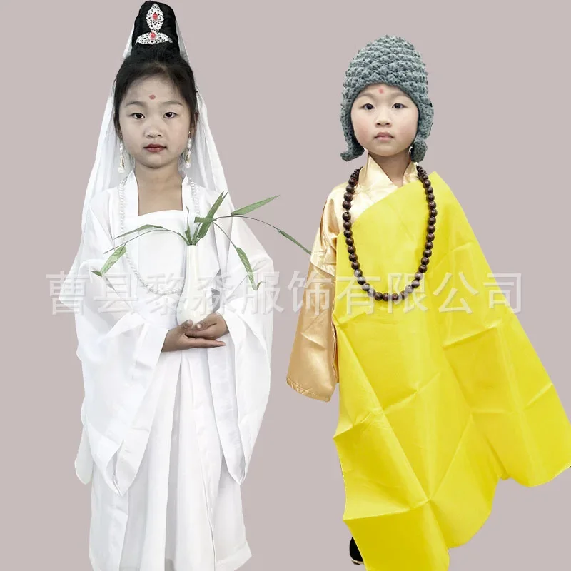 Buddha's Avalokitesvara costume, children's Journey to the West props, complete set of stage costumes, Avalokitesvara Bodhisattv
Buddha's Avalokitesvara costume, children's Journey to the West props, complete set of stage costumes, Avalokitesvara Bodhisattv