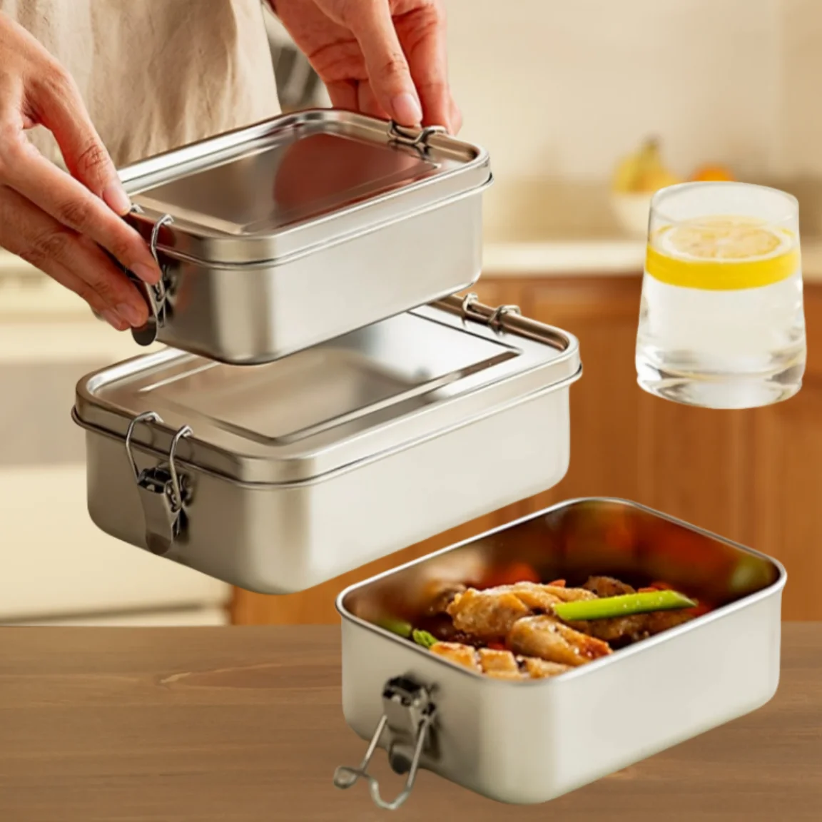 Bento Lunch Box adults 304 Stainless Steel airtight lunchbox Food taper Meal Prep Containers Packed lunch Bento Box BPA-free
Bento Lunch Box adults 304 Stainless Steel airtight lunchbox Food taper Meal Prep Containers Packed lunch Bento Box BPA-free