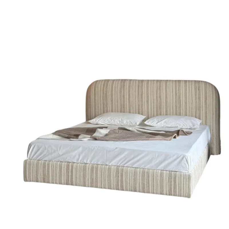 Modern simple wabi-sabi wind fabric bed bedroom double 1.8 meters removable and washable master bedroom storage single 1.5
Modern simple wabi-sabi wind fabric bed bedroom double 1.8 meters removable and washable master bedroom storage single 1.5