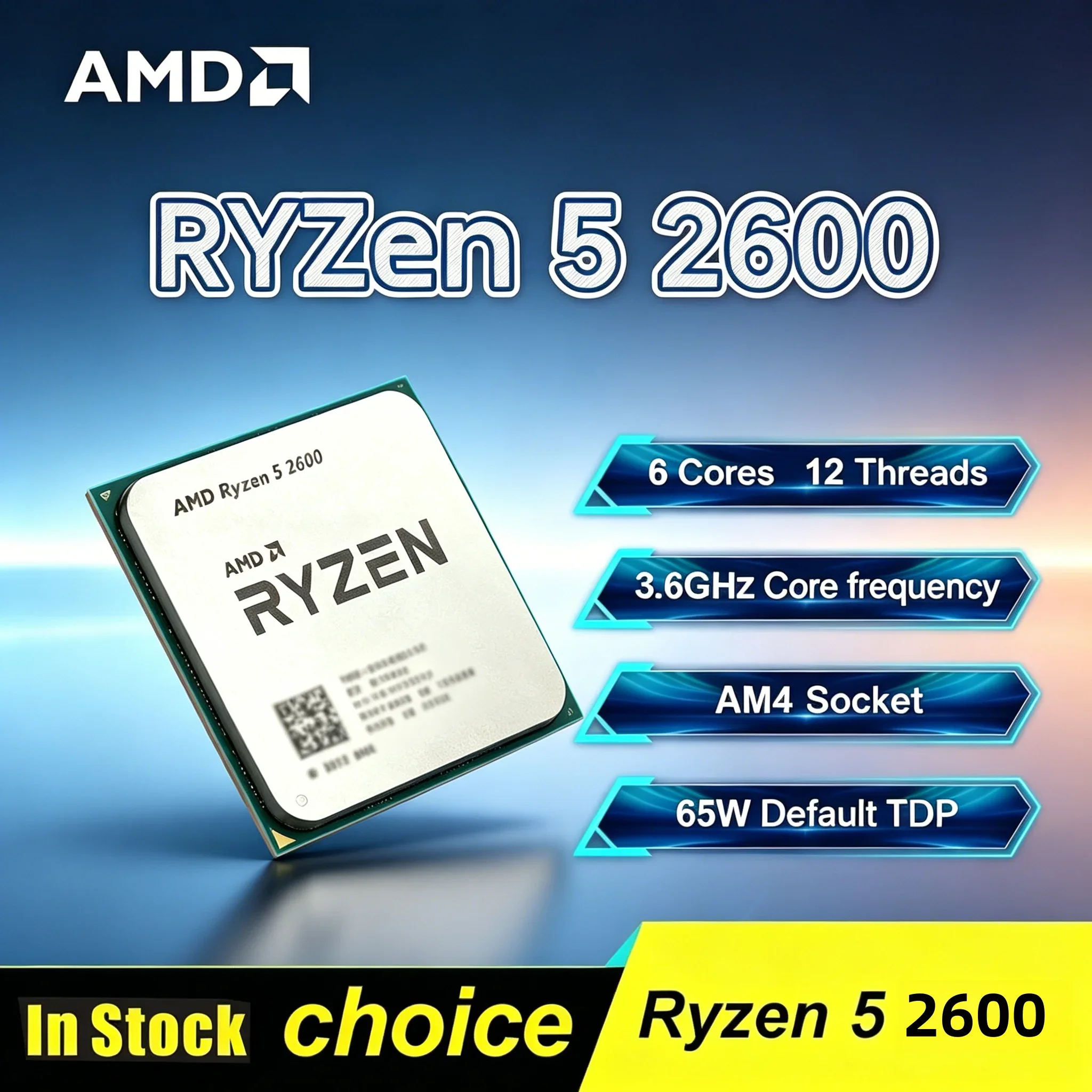 Economical AMD Desktop Processor Ryzen 5 R5 2600 3.4GHz 6-Core 12-Thread Socket AM4
Economical AMD Desktop Processor Ryzen 5 R5 2600 3.4GHz 6-Core 12-Thread Socket AM4